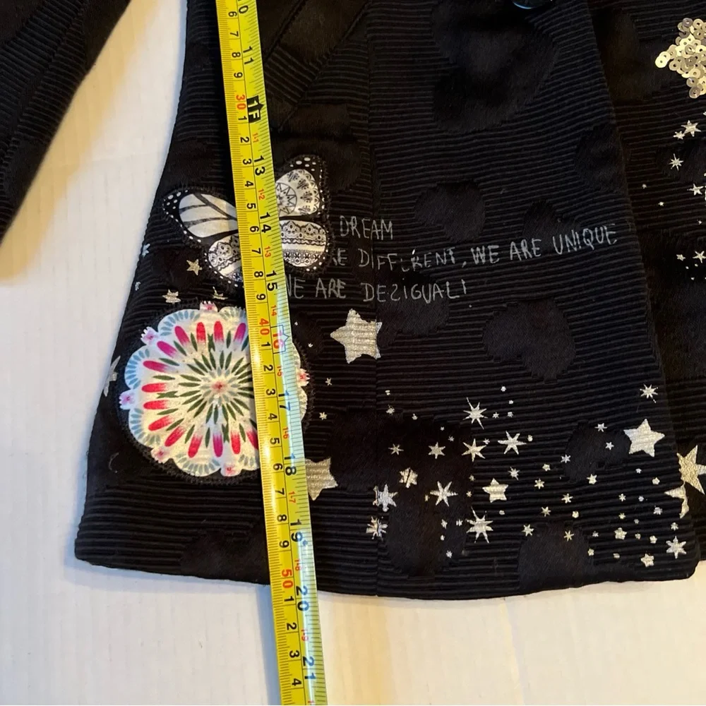 Desigual Girl 3/4 Coat Black Kids - Picture 5 of 11